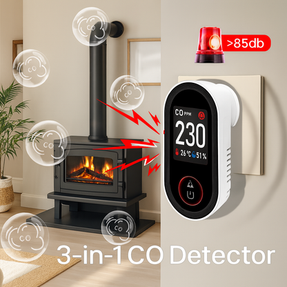 3-in-1 Portable Carbon Monoxide Detector